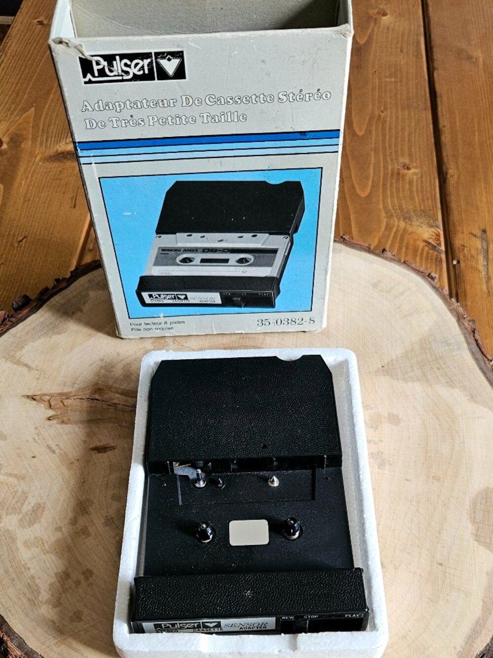 Vintage Canadian Tire “Pulser” Super Miniature Stereo Cassette Adapter